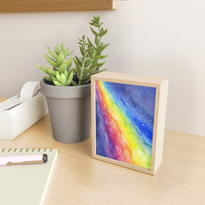 A Rainbow in Space Mini Art Print Gallery Image 2