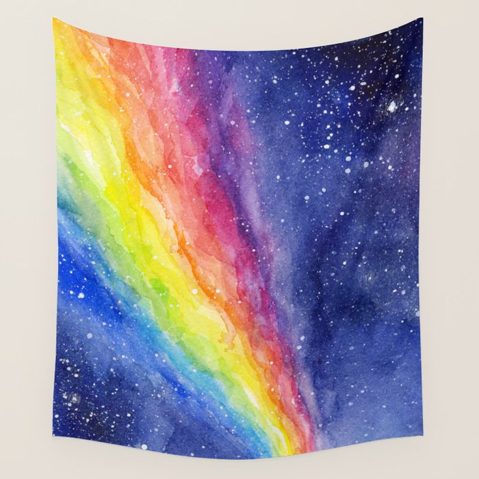 A Rainbow in Space Wall Tapestry Gallery Image 1