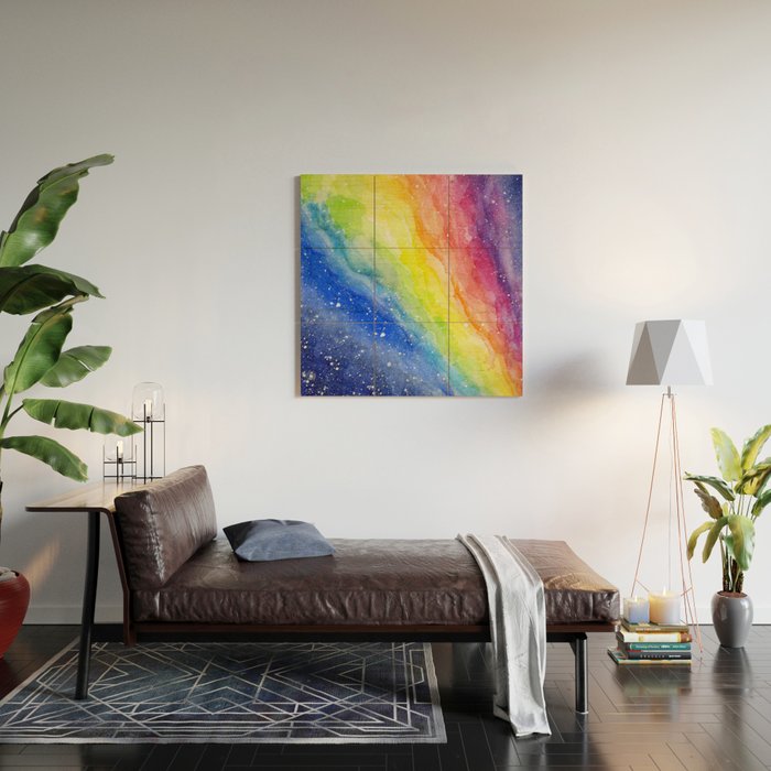 A Rainbow in Space Wood Wall Art Gallery Image 2