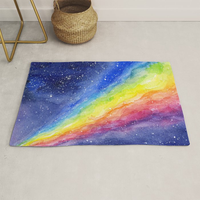 A Rainbow in Space Rug Gallery Image 1