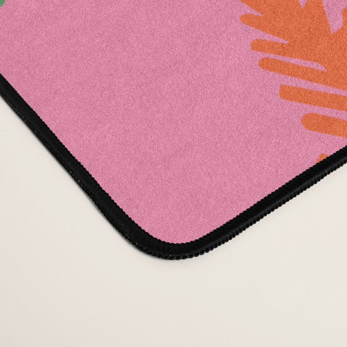 Pink christmas pine tree doodle pattern Desk Mat Gallery Image 4