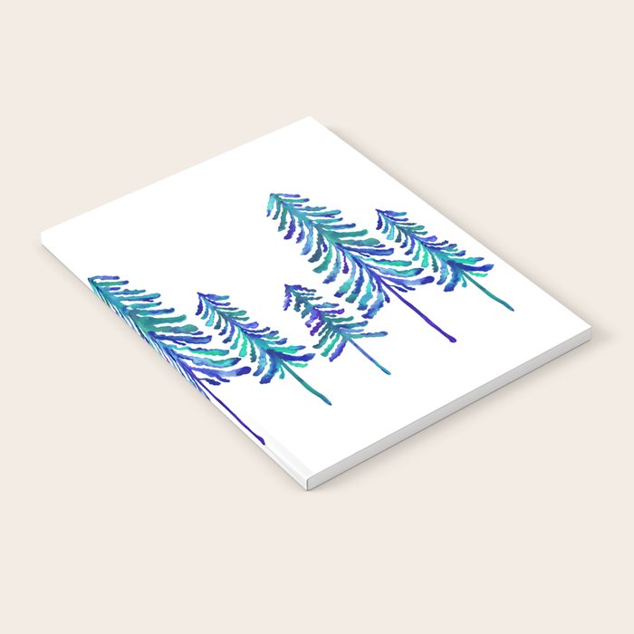 Pine Trees - Navy & Turquoise Palette Notebook Gallery Image 2