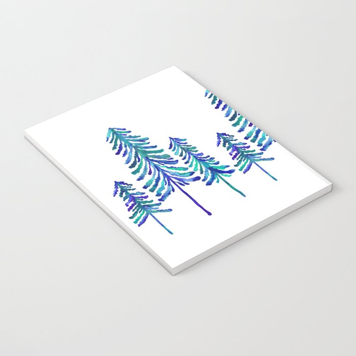 Pine Trees - Navy & Turquoise Palette Notebook Gallery Image 3