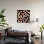 Curious Black Cats on Peachy Pink Wood Wall Art Gallery Image 2