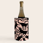 Curious Black Cats on Peachy Pink Wine Chiller Gallery Image 1