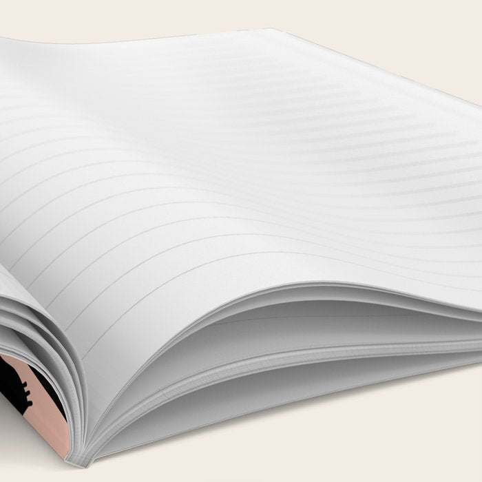 Curious Black Cats on Peachy Pink Notebook Gallery Image 2