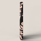Curious Black Cats on Peachy Pink iPhone Case Gallery Image 2