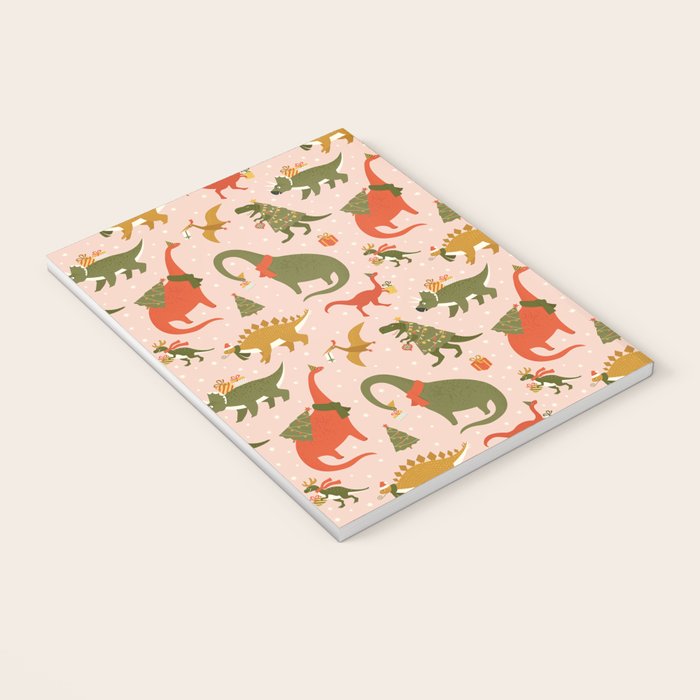 Tyrannosaurus and Dinosaurs Christmas Tree Rex Notebook Gallery Image 3
