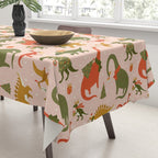 Tyrannosaurus and Dinosaurs Christmas Tree Rex Tablecloth Gallery Image 3