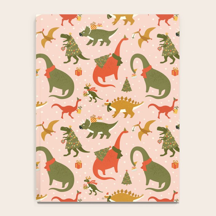 Tyrannosaurus and Dinosaurs Christmas Tree Rex Notebook Gallery Image 4