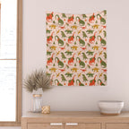 Tyrannosaurus and Dinosaurs Christmas Tree Rex Wall Tapestry Gallery Image 2