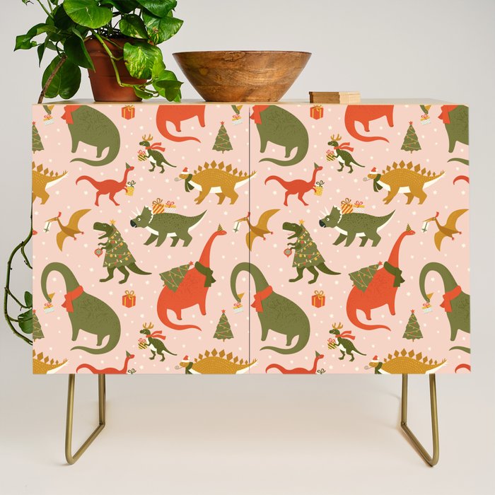 Tyrannosaurus and Dinosaurs Christmas Tree Rex Credenza Gallery Image 1