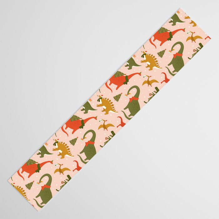 Tyrannosaurus and Dinosaurs Christmas Tree Rex Table Runner Gallery Image 3