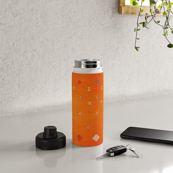 Boho Oriental Orange Traditional Desert Moroccan Style  Water Bottle Gallery Image 4