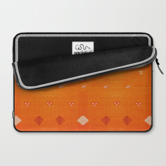 Boho Oriental Orange Traditional Desert Moroccan Style  Laptop Sleeve Gallery Image 2