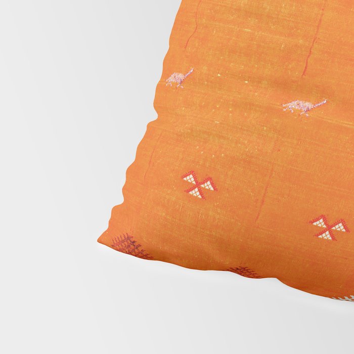 Boho Oriental Orange Traditional Desert Moroccan Style  Pillow Sham Gallery Image 4