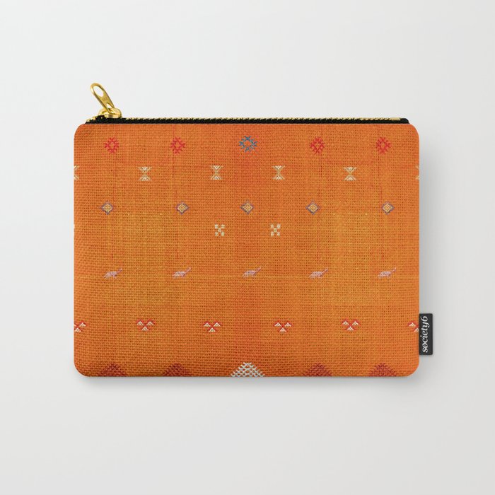 Boho Oriental Orange Traditional Desert Moroccan Style  Carry All Pouch Gallery Image 1