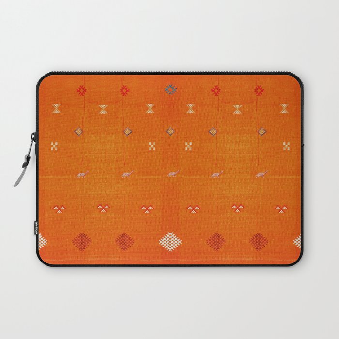 Boho Oriental Orange Traditional Desert Moroccan Style  Laptop Sleeve Gallery Image 1