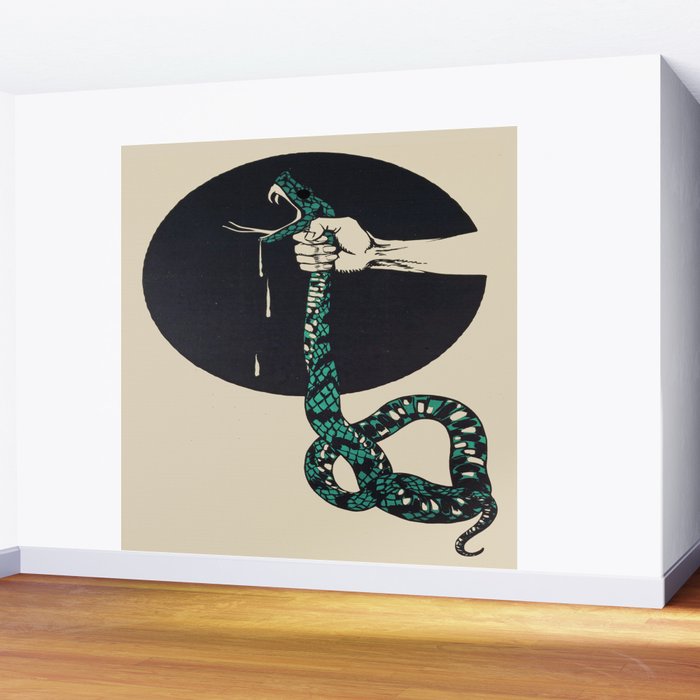 The strangling of a poisonous snake, representing the crushing colour lithograph G. Dorival 1918 Wall Mural Gallery Image 2