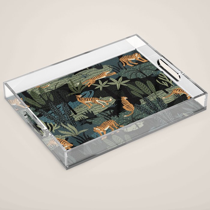 Tiger Jungle Acrylic Tray Gallery Image 1