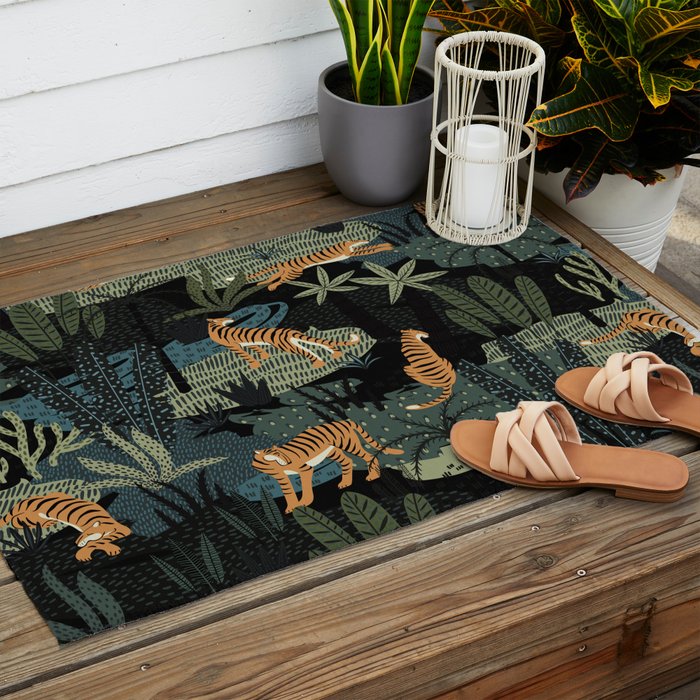 Tiger Jungle Outdoor Rug Gallery Image 2