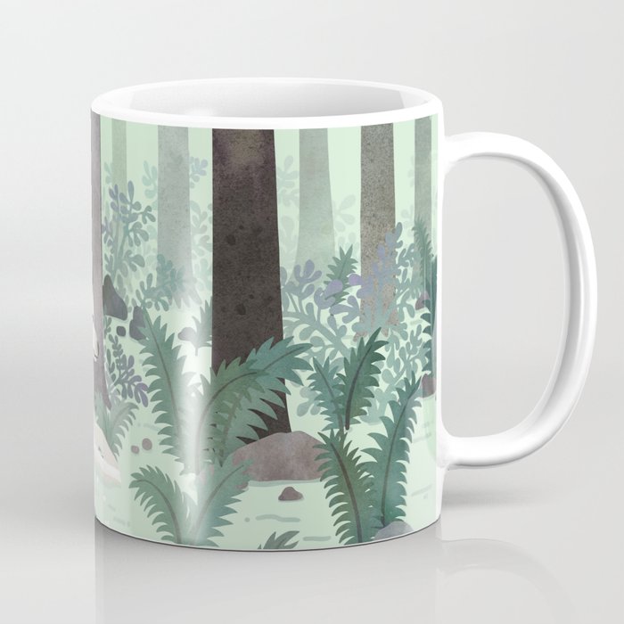 White Wolf in the Flowering Forest Coffee Mug Gallery Image 1