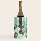 White Wolf in the Flowering Forest Wine Chiller Gallery Image 1