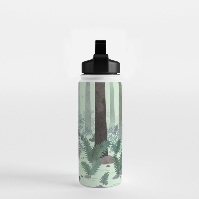 White Wolf in the Flowering Forest Water Bottle Gallery Image 2