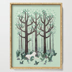 White Wolf in the Flowering Forest Serving Tray Gallery Image 1