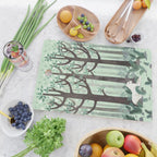 White Wolf in the Flowering Forest Cutting Board Gallery Image 2