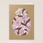 Blush Folk Floral Vase Stationery Card Gallery Image 2