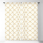 Bows & Ribbons Pattern III Neutral Window Curtain Gallery Image 5