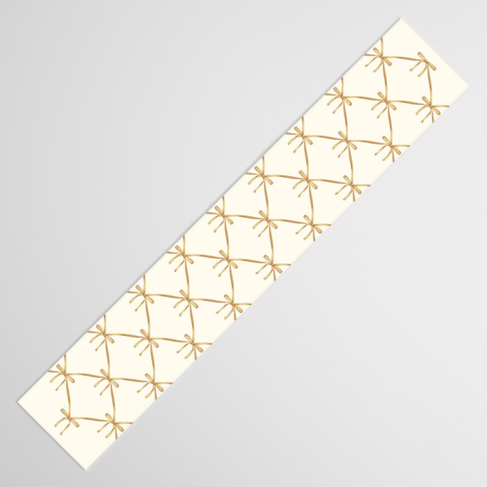 Bows & Ribbons Pattern III Neutral Table Runner Gallery Image 3