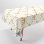 Bows & Ribbons Pattern III Neutral Tablecloth Gallery Image 1