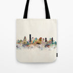 boston city skyline Tote Bag Gallery Image 1