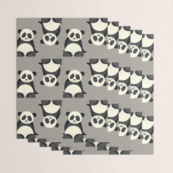 Whimsy Giant Panda Wrapping Paper Gallery Image 3