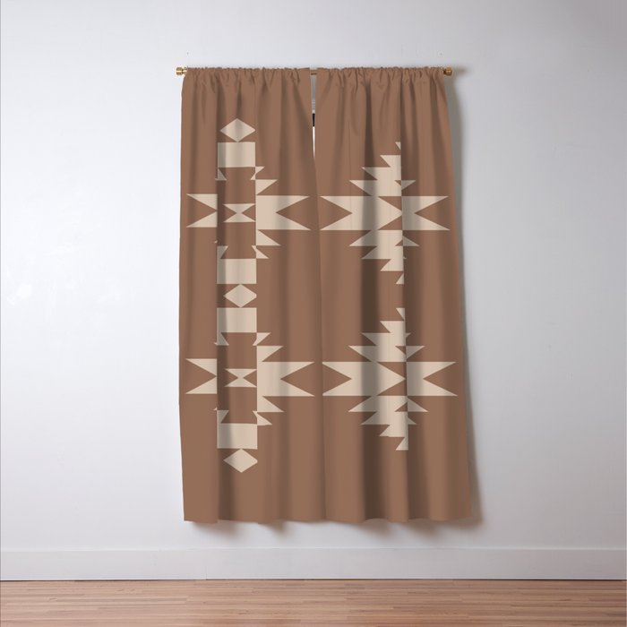 Southwestern Minimalism XXV - Coffee Creme Window Curtain Gallery Image 3