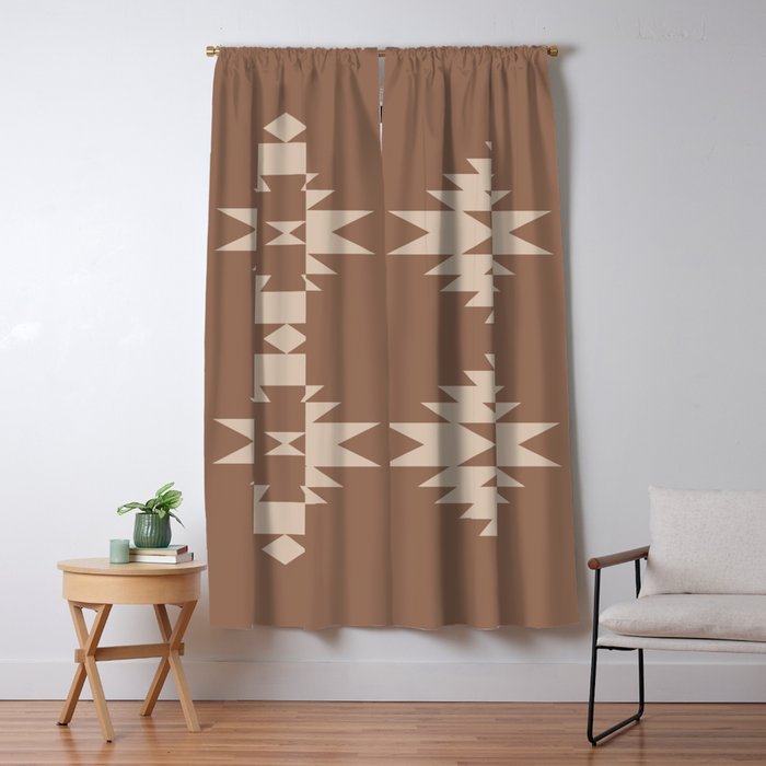 Southwestern Minimalism XXV - Coffee Creme Window Curtain Gallery Image 5