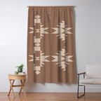 Southwestern Minimalism XXV - Coffee Creme Window Curtain Gallery Image 5
