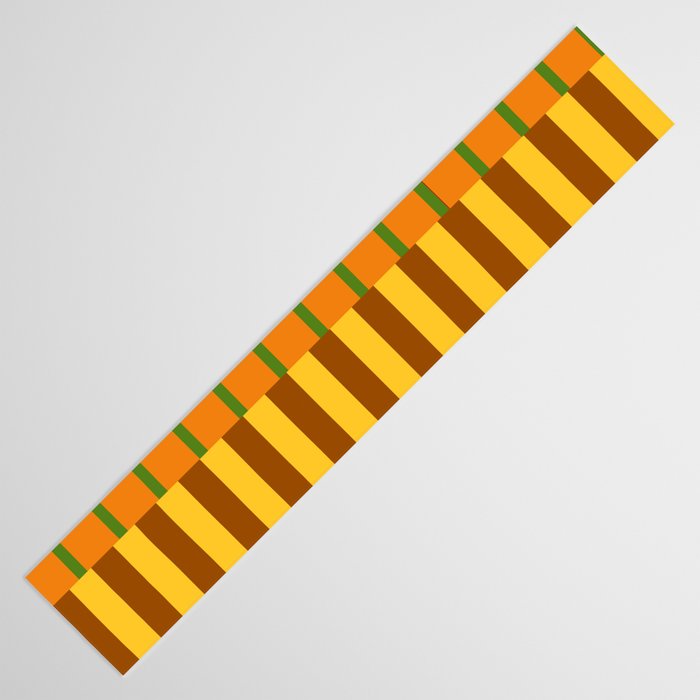Midcentury Modern Blocks of Stripes colorful pattern Table Runner Gallery Image 3