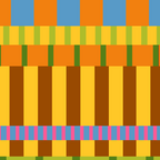 Midcentury Modern Blocks of Stripes colorful pattern Coffee Mug Gallery Image 2