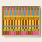 Midcentury Modern Blocks of Stripes colorful pattern Serving Tray Gallery Image 1