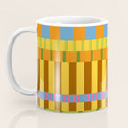 Midcentury Modern Blocks of Stripes colorful pattern Coffee Mug Gallery Image 3