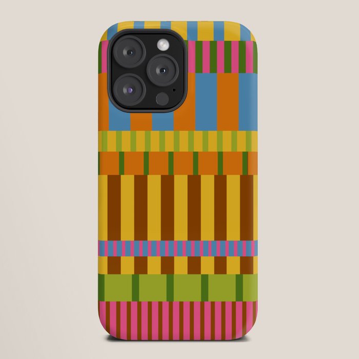 Midcentury Modern Blocks of Stripes colorful pattern iPhone Case Gallery Image 20