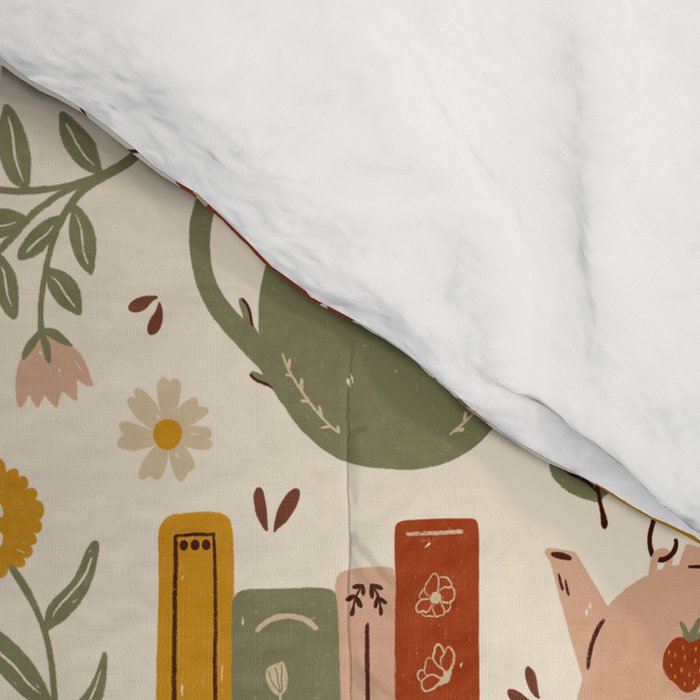 Flowery Books and Tea Comforter Gallery Image 4