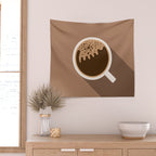 Coffee Cat 6 Wall Tapestry Gallery Image 2
