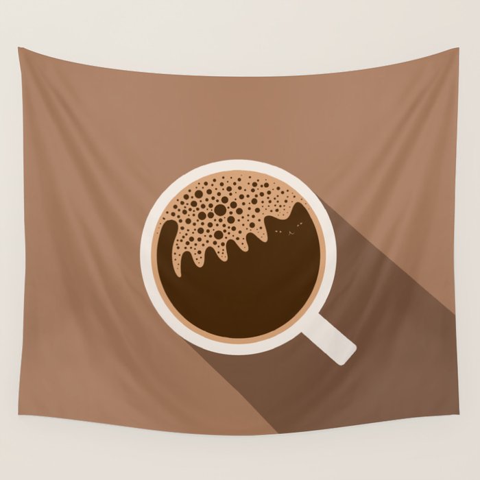 Coffee Cat 6 Wall Tapestry Gallery Image 1