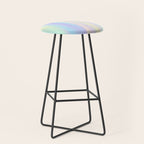 Pastel rainbow abstract Stool Gallery Image 1