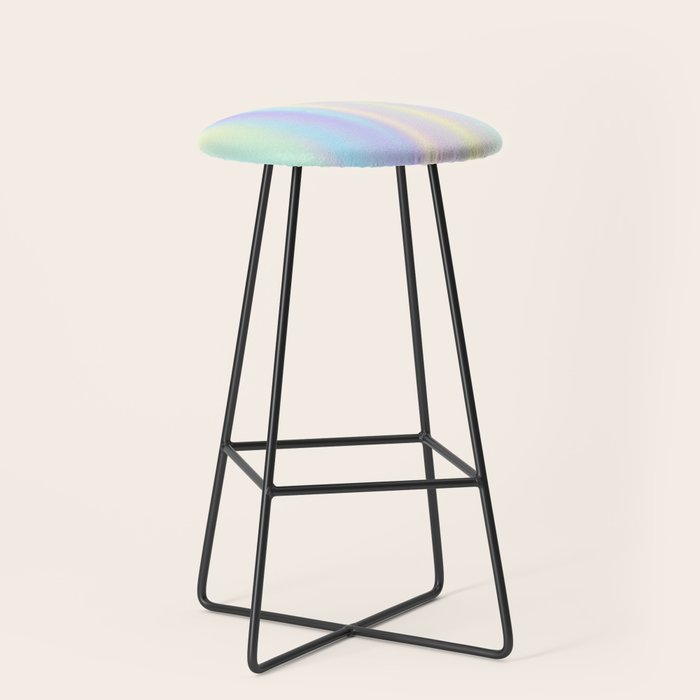 Pastel rainbow abstract Stool Gallery Image 1