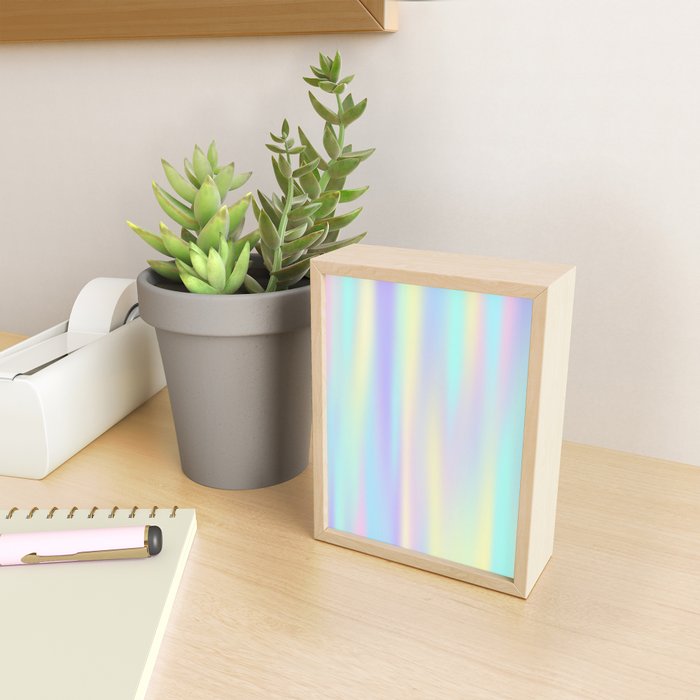 Pastel rainbow abstract Mini Art Print Gallery Image 2